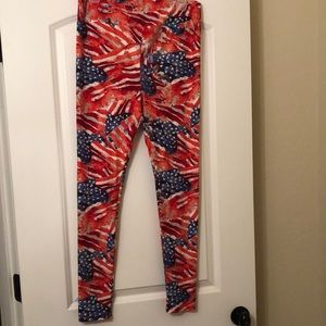 Lularoe patriotic leggings. Tall & Curvy. New without tags